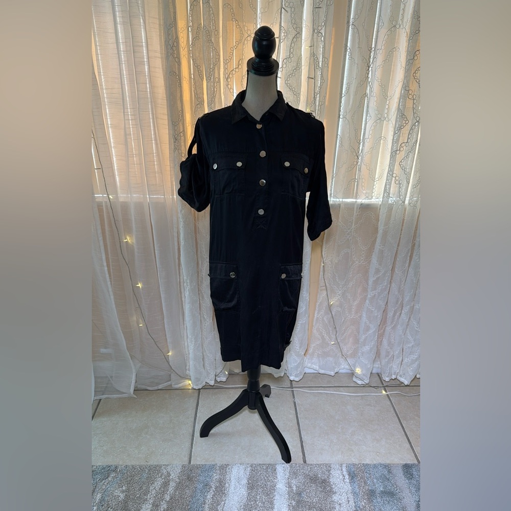 Dolce & Gabbana Black Satin Dress,L